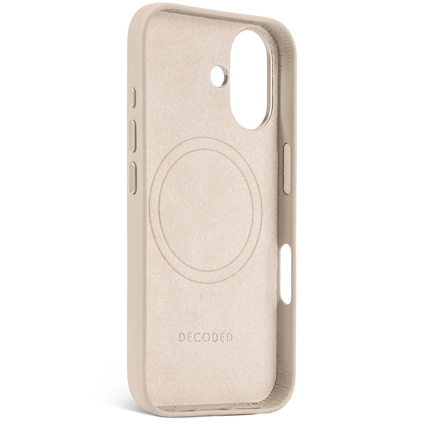 EOL Decoded Housse en cuir pour iPhone 16 - Argile