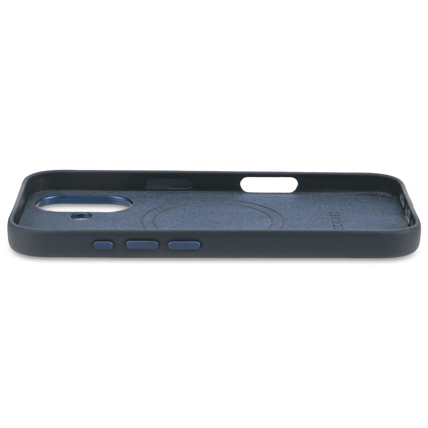 Decoded Housse en cuir pour iPhone 16 - Bleu marine