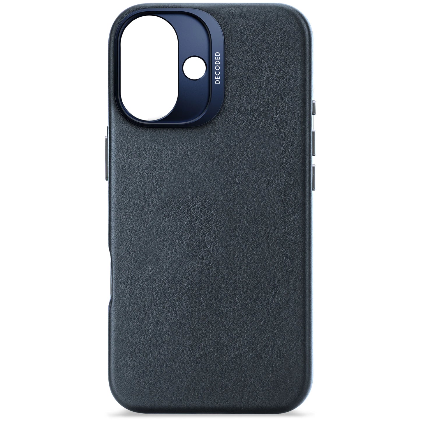 Decoded Housse en cuir pour iPhone 16 - Bleu marine