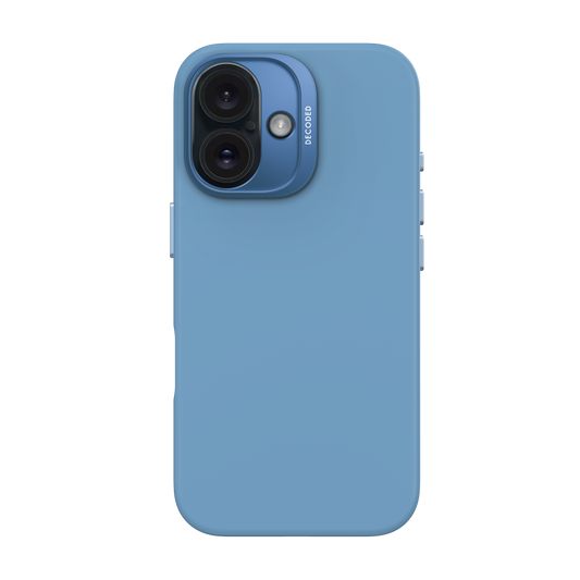 EOL Decoded Antimicrobial Silicone Backcover pour iPhone 16 - Bleu ciel