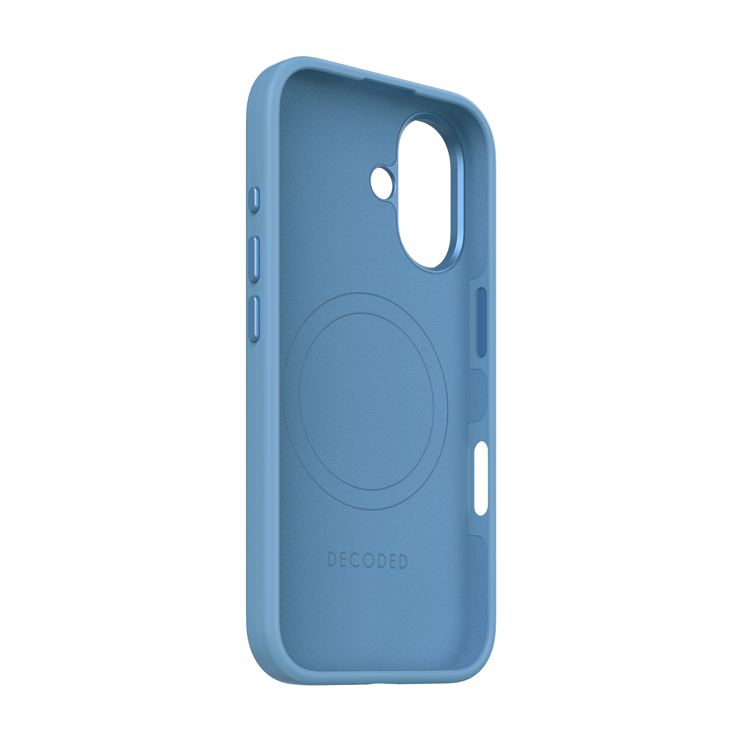 EOL Decoded Antimicrobial Silicone Backcover voor iPhone 16 - Hemelsblauw
