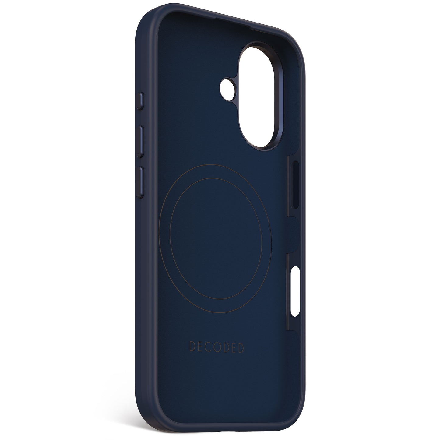 EOL Decoded Antimicrobial Silicone Backcover voor iPhone 16 - Marineblauw