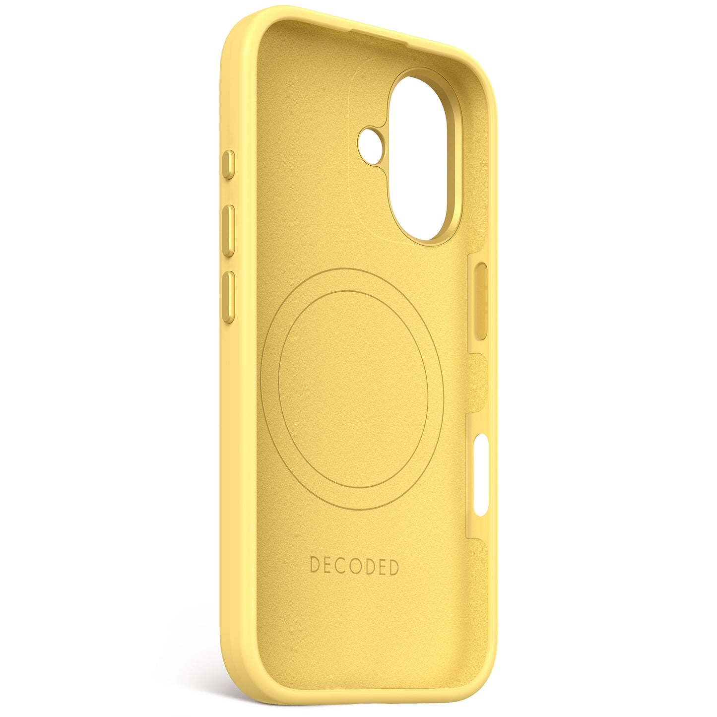 EOL Decoded Antimicrobial Silicone Backcover pour iPhone 16 - Popcorn Jaune
