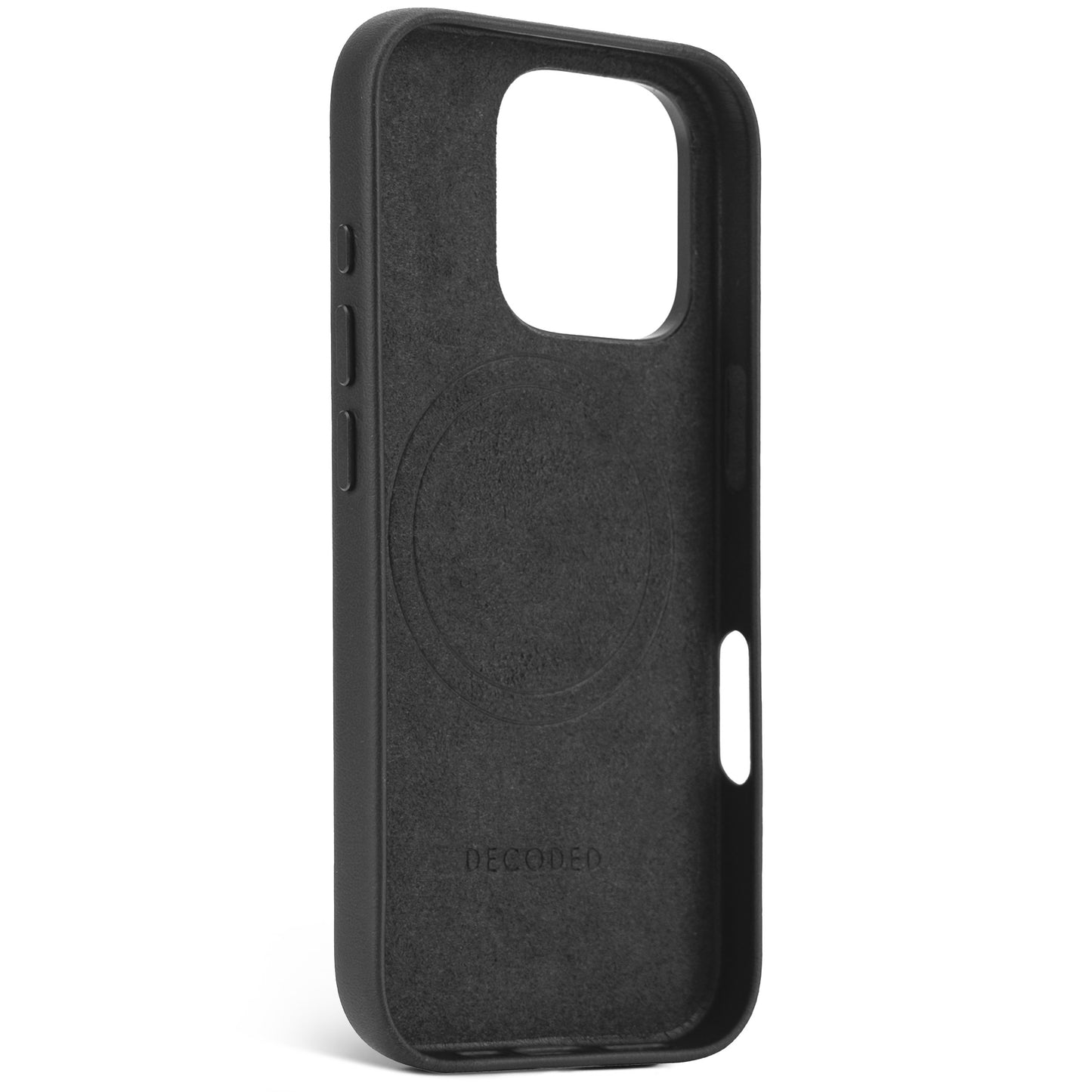 Decoded Housse en cuir pour iPhone 16 Pro - Noir