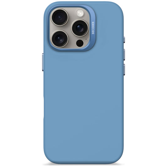 EOL Decoded Antimicrobial Silicone Backcover pour iPhone 16 Pro - Bleu ciel