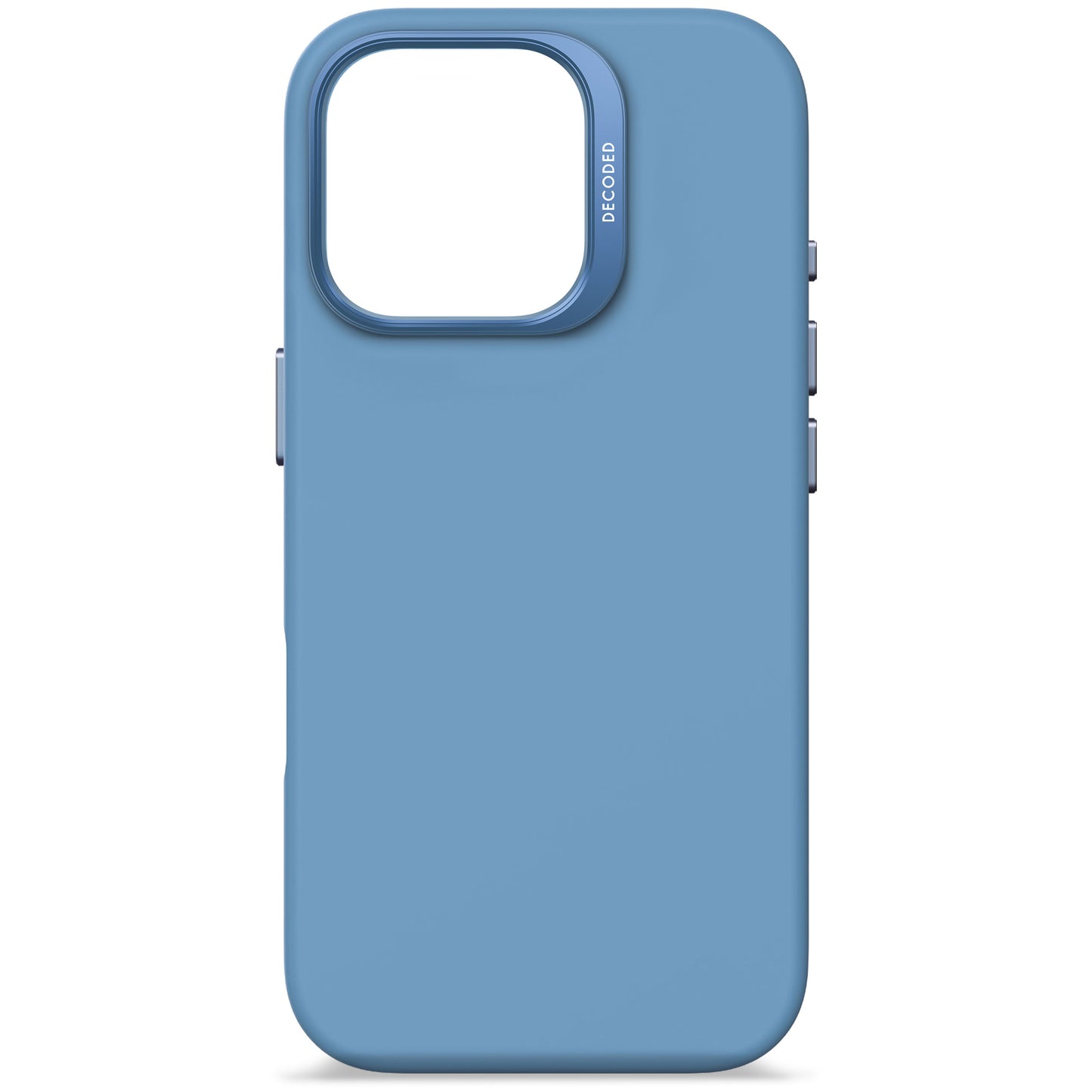 EOL Decoded Antimicrobial Silicone Backcover pour iPhone 16 Pro - Bleu ciel