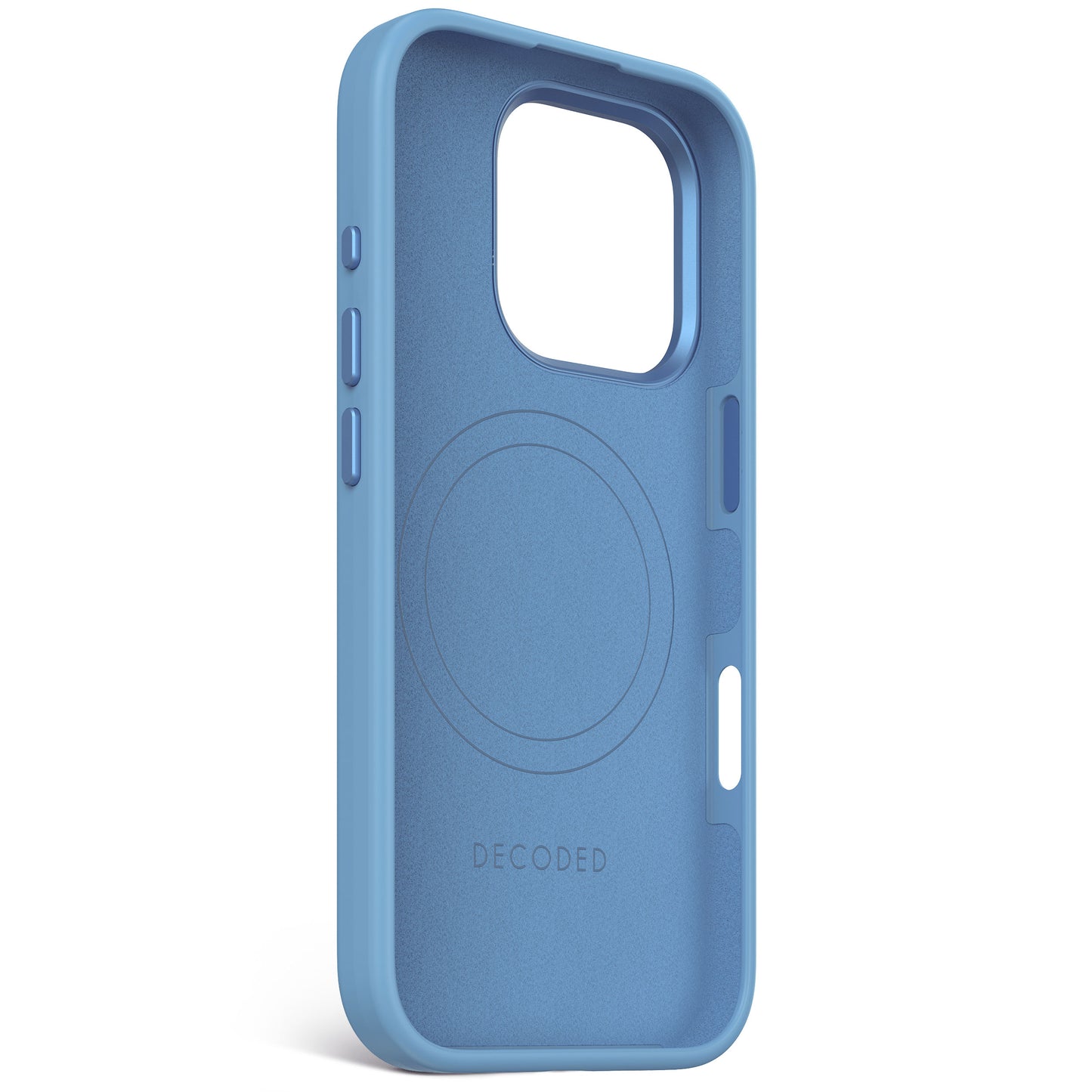 EOL Decoded Antimicrobial Silicone Backcover pour iPhone 16 Pro - Bleu ciel