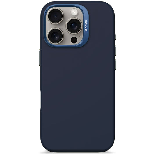EOL Decoded Antimicrobial Silicone Backcover voor iPhone 16 Pro - Marineblauw
