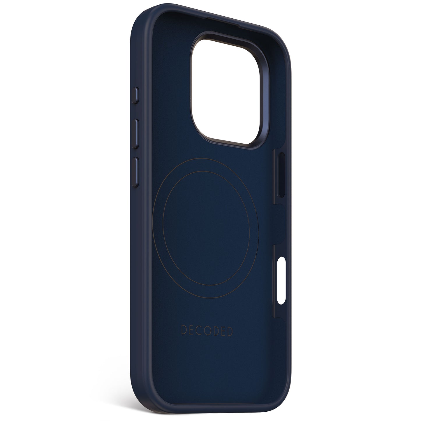 EOL Decoded Antimicrobial Silicone Backcover voor iPhone 16 Pro - Marineblauw