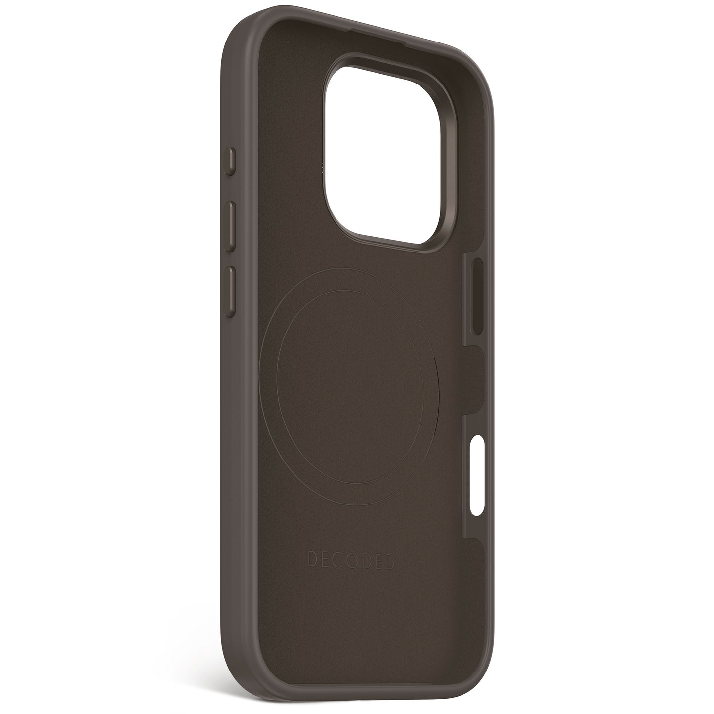 Decoded Antimicrobial Silicone Backcover voor iPhone 16 Pro - Phantom Zwart
