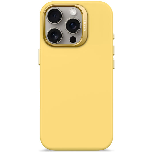 EOL Decoded Antimicrobial Silicone Backcover voor iPhone 16 Pro - Popcorn Geel