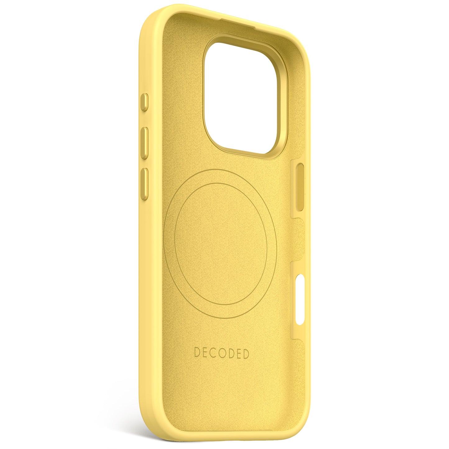 EOL Decoded Antimicrobial Silicone Backcover voor iPhone 16 Pro - Popcorn Geel