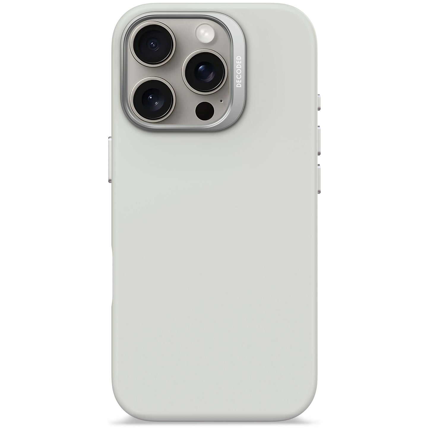 EOL Decoded Antimicrobial Silicone Backcover voor iPhone 16 Pro - Steengrijs