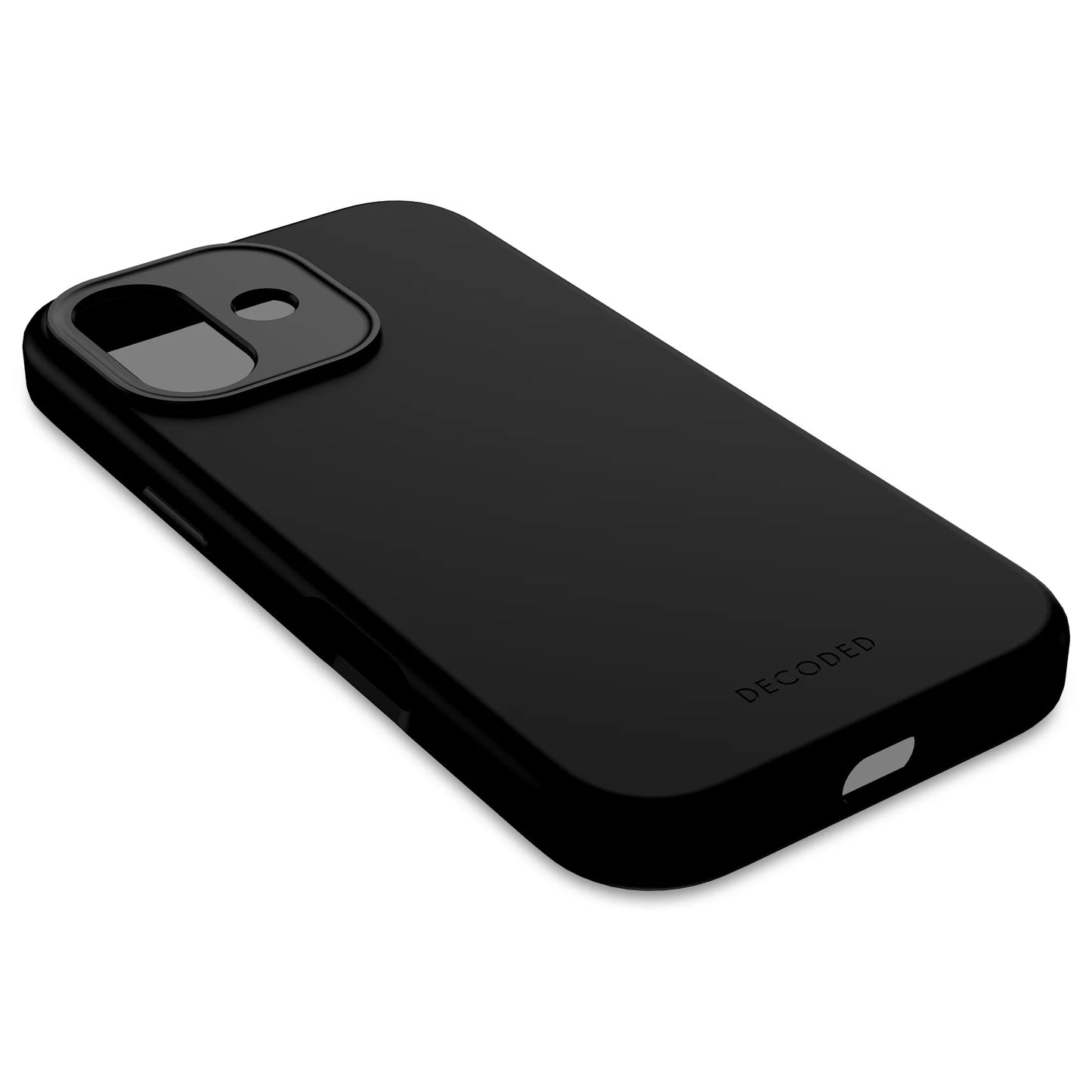 Decoded Antimicrobial Silicone Backcover voor iPhone 17 - Phantom Zwart
