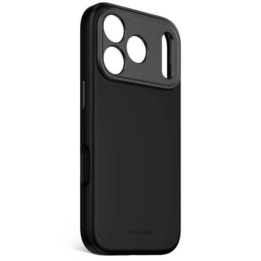 Decoded Antimicrobial Silicone Backcover voor iPhone 17 Pro - Phantom Zwart