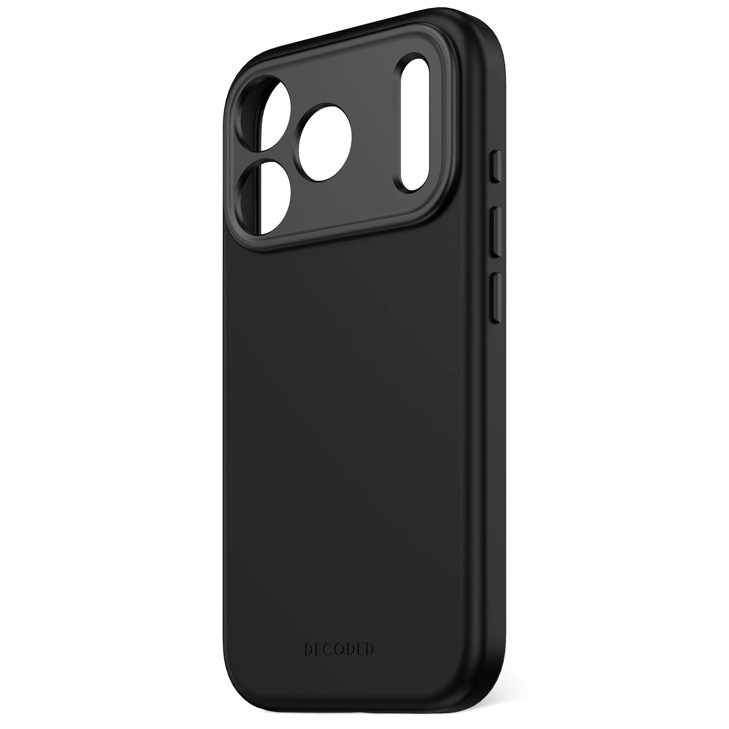 Decoded Antimicrobial Silicone Backcover voor iPhone 17 Pro - Phantom Zwart