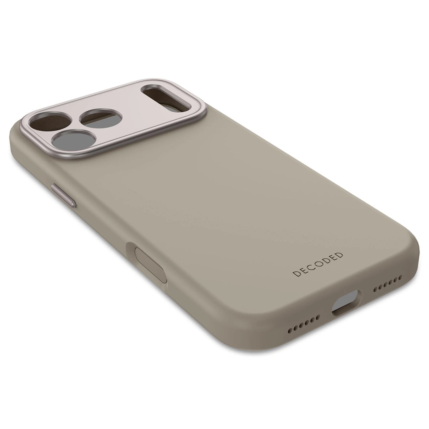 Decoded Antimicrobial Silicone Backcover voor iPhone 17 Pro - Soft Taupe