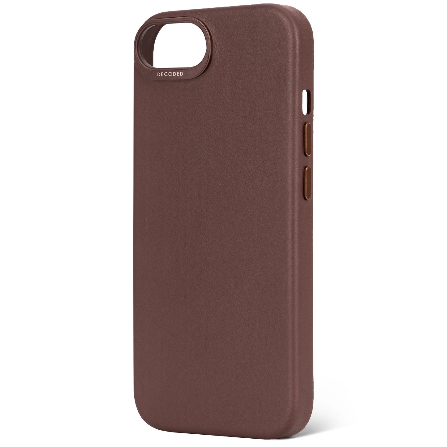 Decoded Leren hoesje voor iPhone 16e - Chocolade bruin