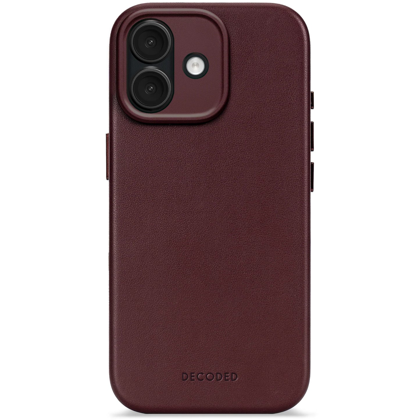 Decoded Housse en cuir pour iPhone 17 - Dark ruby