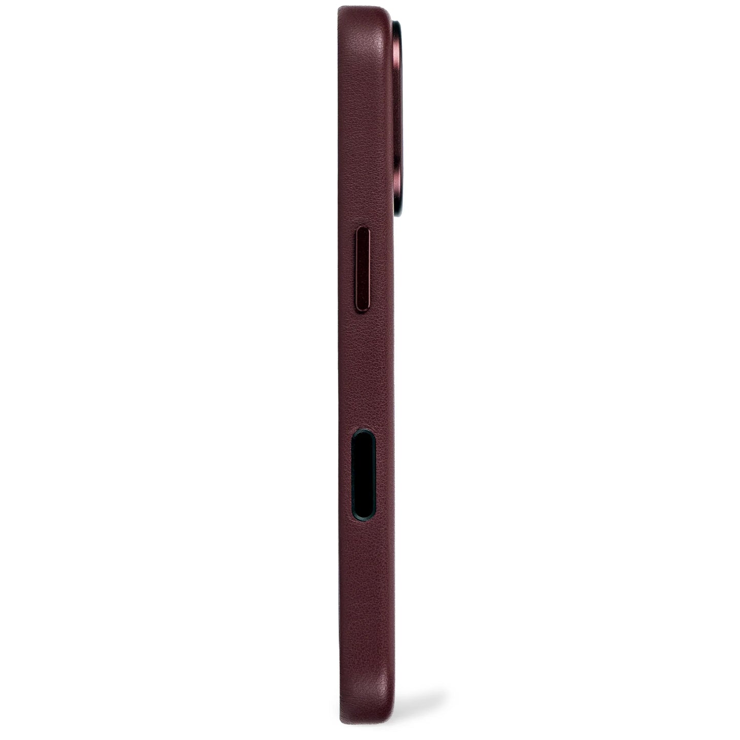 Decoded Housse en cuir pour iPhone 17 - Dark ruby