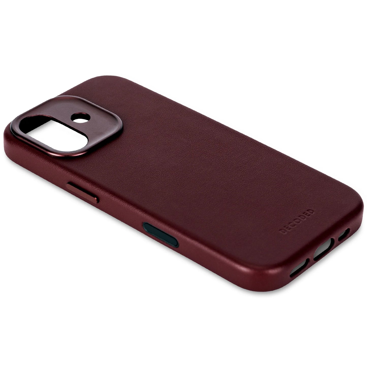Decoded Housse en cuir pour iPhone 17 - Dark ruby