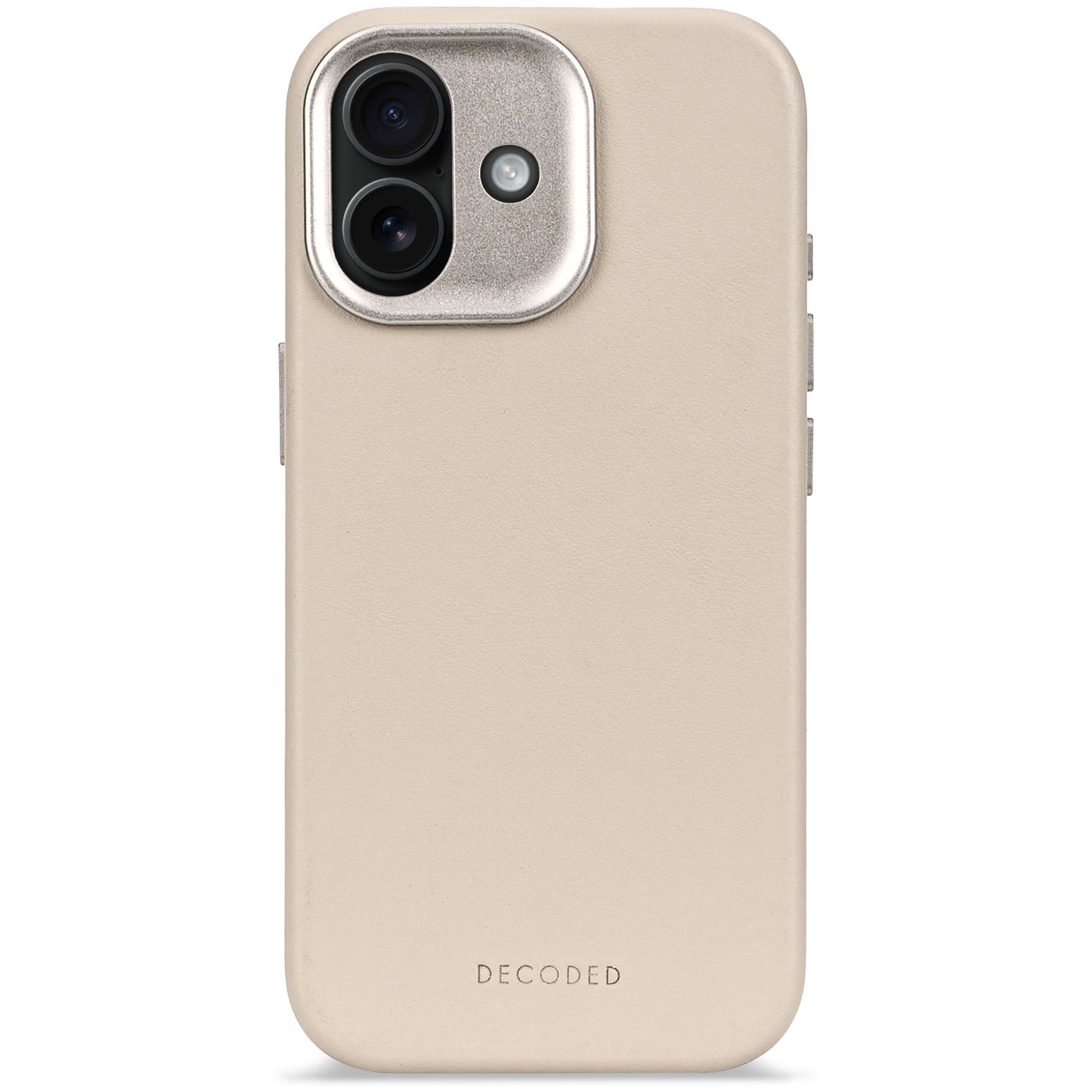 Decoded Housse en cuir pour iPhone 17 - Argile Solide