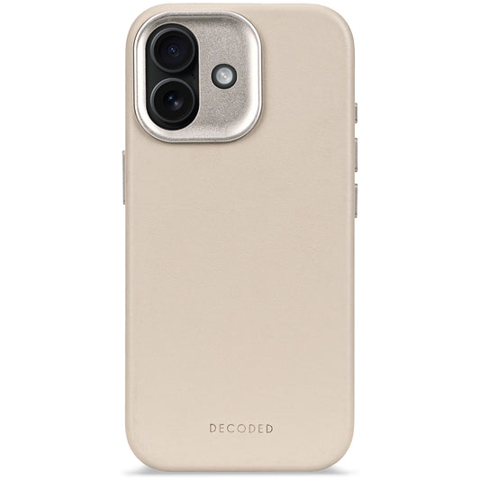 Decoded Housse en cuir pour iPhone 17 - Argile Solide