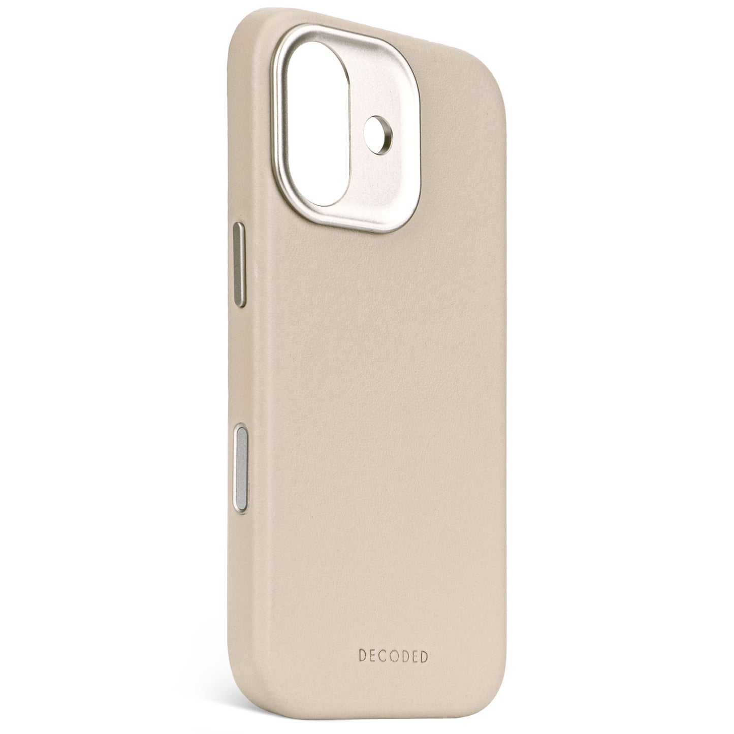 Decoded Housse en cuir pour iPhone 17 - Argile Solide