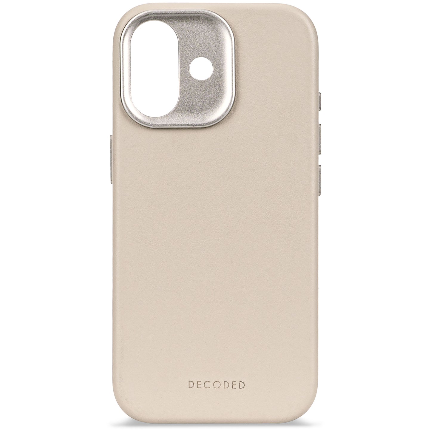 Decoded Housse en cuir pour iPhone 17 - Argile Solide