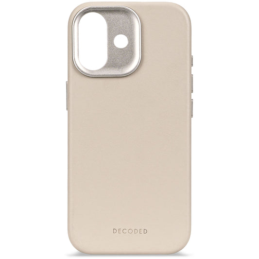Decoded Housse en cuir pour iPhone 17 - Argile Solide
