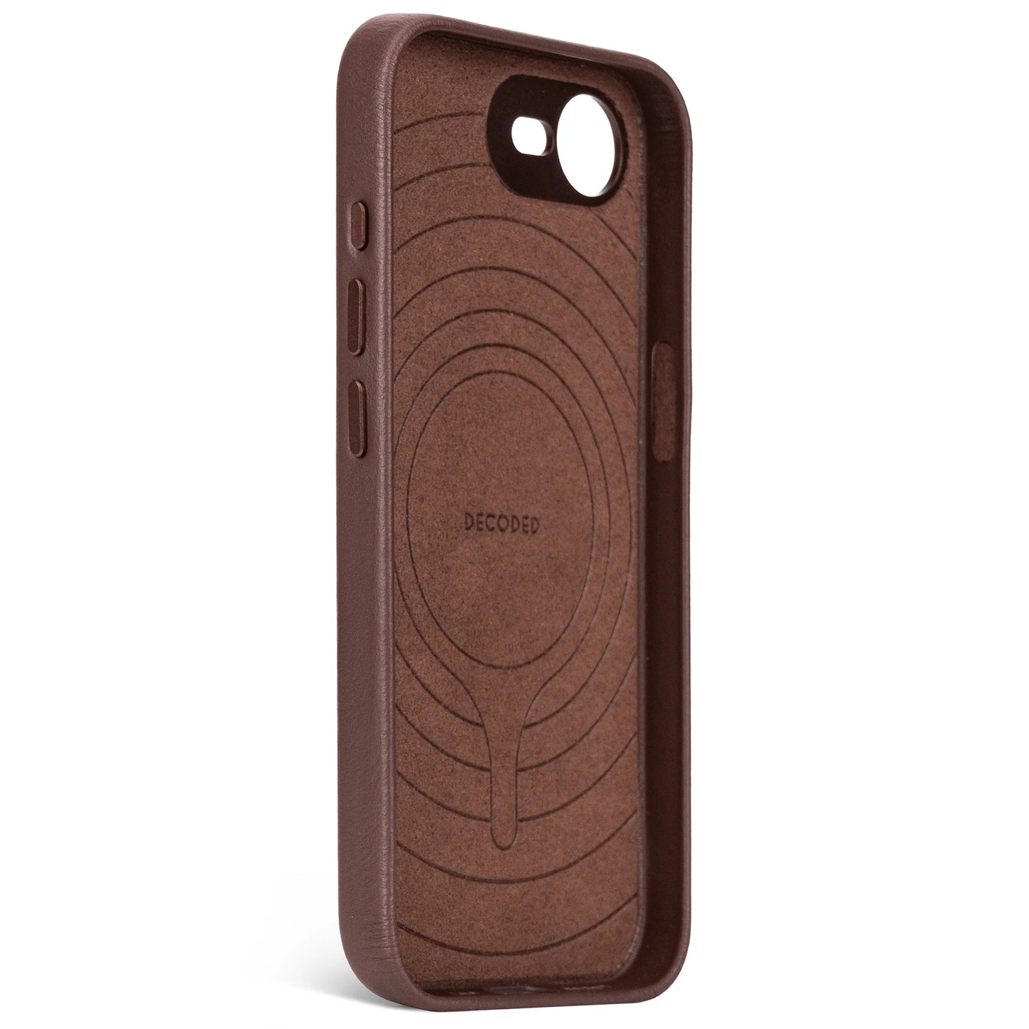 Decoded Leren hoesje voor iPhone 17e/16e - Chocolade bruin