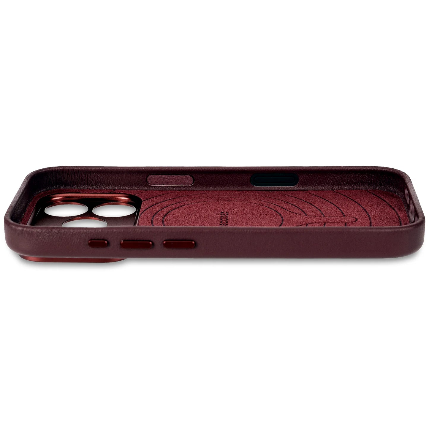 Decoded Leren hoesje voor iPhone 17 Pro - Dark ruby