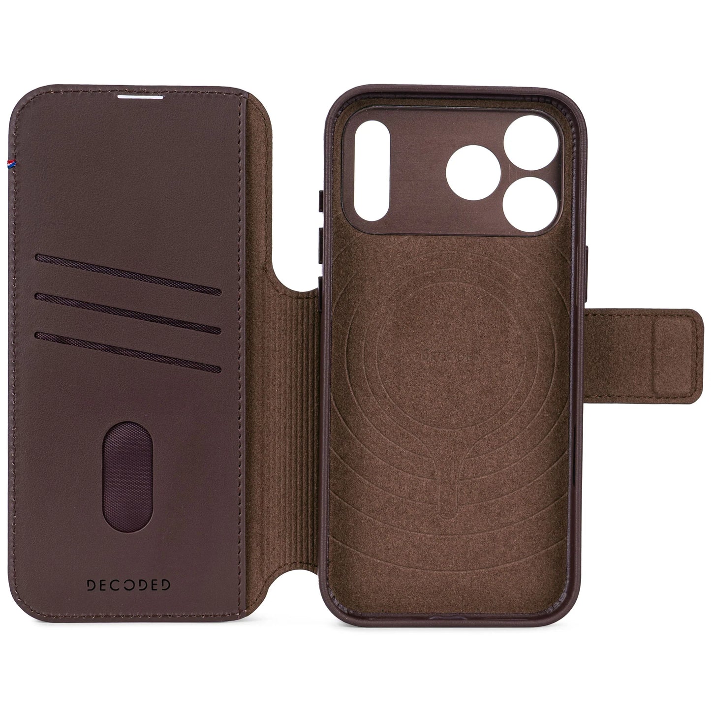Decoded Detachable Wallet pour iPhone 17 Pro - Brun Chocolat