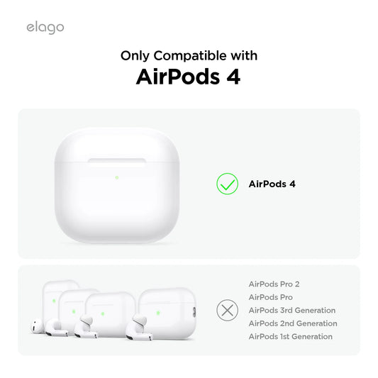 Elago Silicone Hang Case voor AirPods 4 - Muntgroen