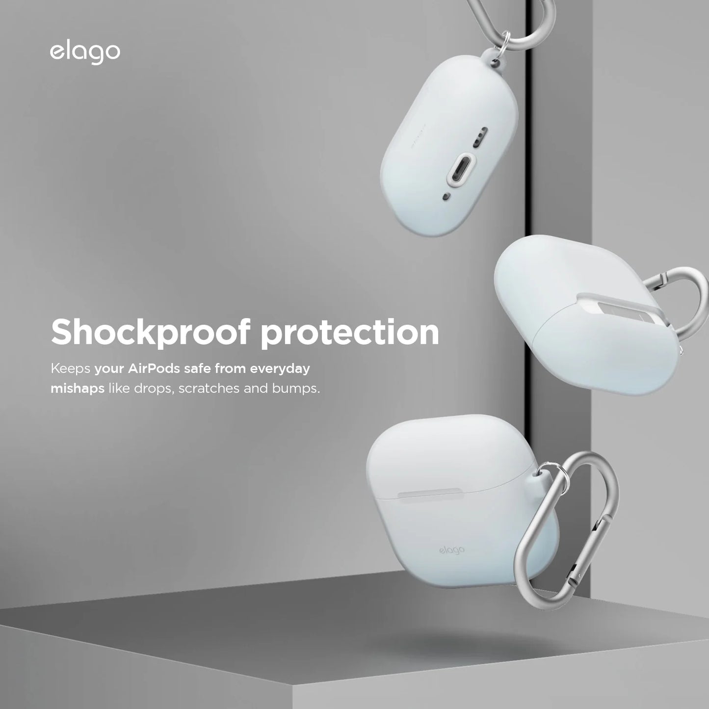 Elago Silicone Hang Case pour AirPods (4e gén.) - Lueur nocturne bleue