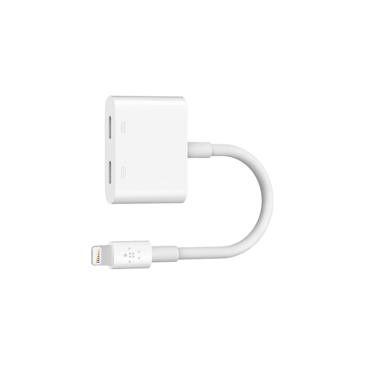 EOL Belkin Lightning Rockstar | Adaptateur Audio & Charge - Blanc