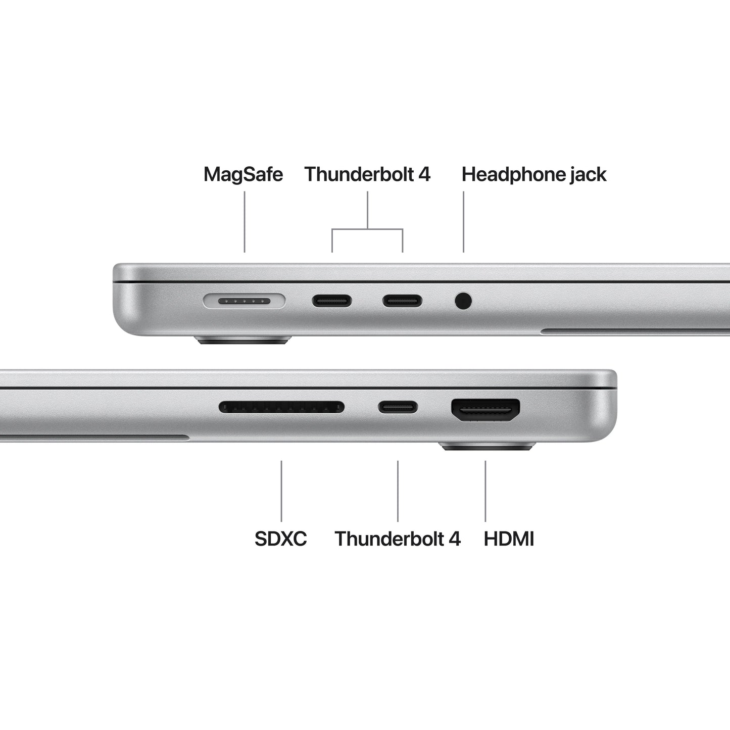 MacBook Pro 14 pouces: Puce Apple M5 avec CPU 10 cœurs et GPU 10 cœurs, 32 Go, 1 To SSD - Argent (Qwerty NL)