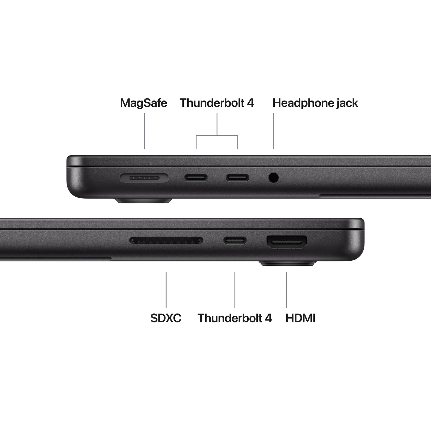 14-inch MacBook Pro: Apple M5-chip met 10‑Core CPU en 10‑Core GPU, 32 GB, 1 TB SSD - Spacezwart (Azerty FR)