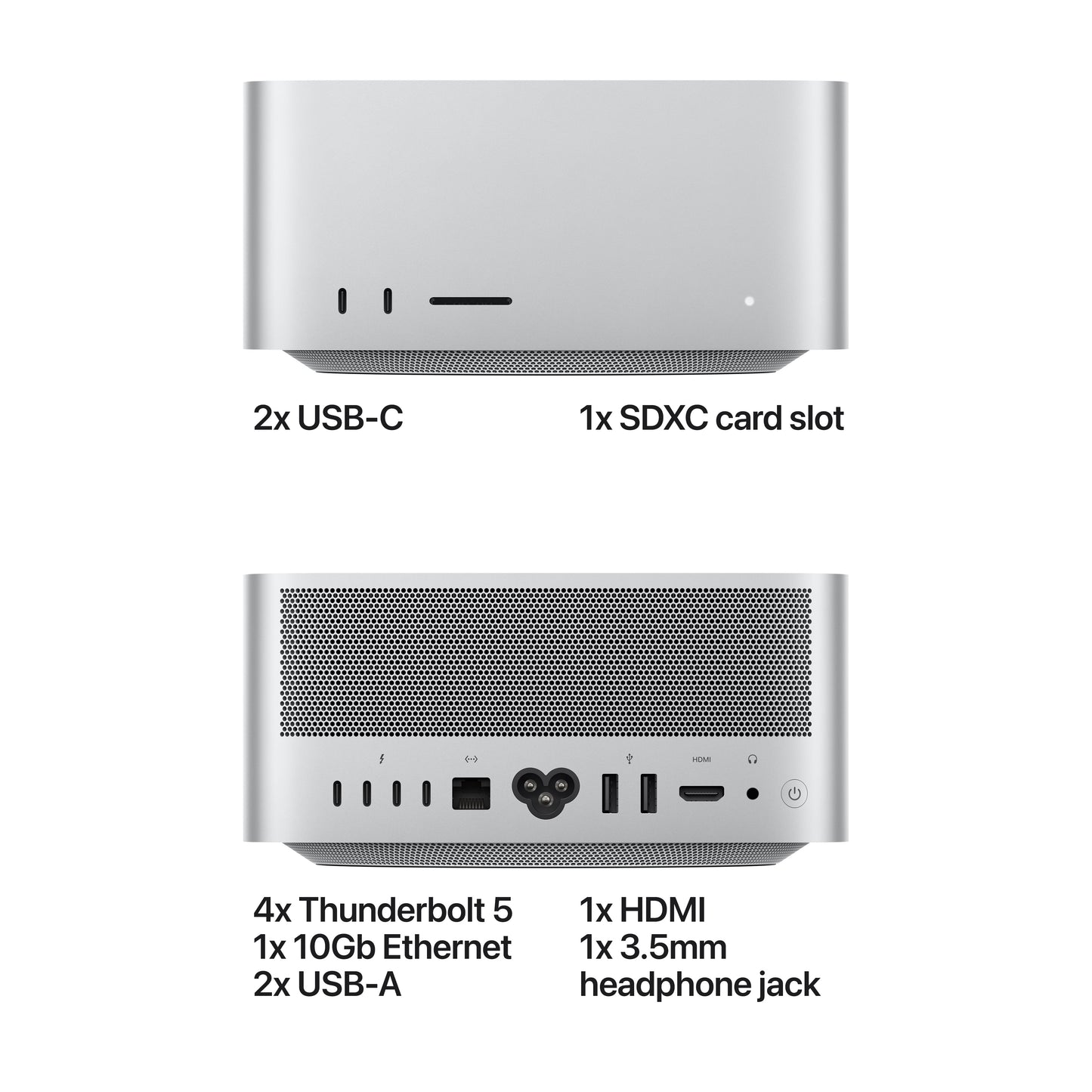 Mac Studio: Apple M5 Max-chip met 18‑Core CPU en 32‑Core GPU, 36 GB, 512 GB SSD