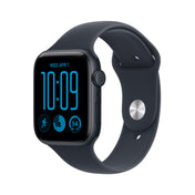 Apple Watch SE 3 (GPS + Cellular) • 44‐mm kast van Middernacht aluminium • Marineblauw sportbandje - M/L