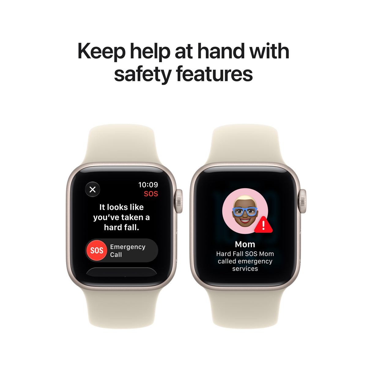 Apple Watch SE 3 (GPS + Cellular) • 40‐mm kast van Sterrenlicht aluminium • Zand sportbandje - M/L