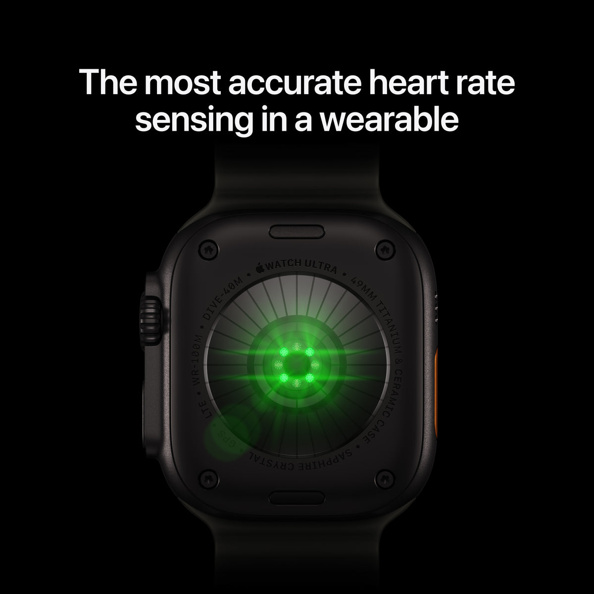 Apple Watch Ultra 4 (GPS + Cellular) • 49-mm kast van Zwart titanium • Milanees bandje van Zwart titanium - S