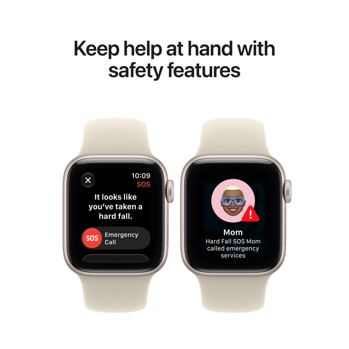 Apple Watch SE 3 (GPS) • 40‐mm kast van Sterrenlicht aluminium • Zand sportbandje - M/L
