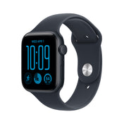 Apple Watch SE 3 (GPS) • 44‐mm kast van Middernacht aluminium • Marineblauw sportbandje - S/M