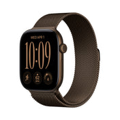 Apple Watch Series 12 GPS + Cellular) • 46-mm kast van Donkerbrons aluminium • Donkerbrons Milanees bandje - M/L