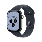 Apple Watch Series 12 GPS + Cellular, Boîtier en céramique bleu nuit de 46 mm, Bracelet Sport bleu marine - M/L