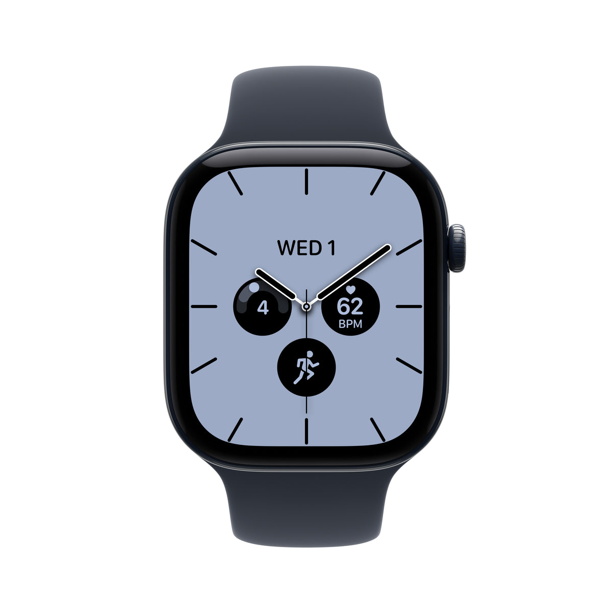 Apple Watch Series 12 GPS + Cellular, Boîtier en céramique bleu nuit de 46 mm, Bracelet Sport bleu marine - M/L