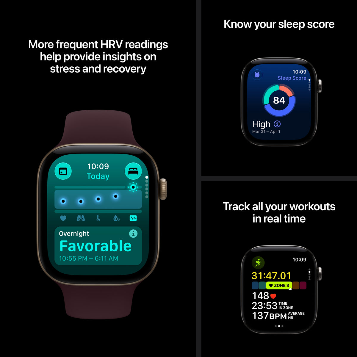Apple Watch Series 12 GPS + Cellular, Boîtier en céramique bleu nuit de 46 mm, Bracelet Sport bleu marine - M/L