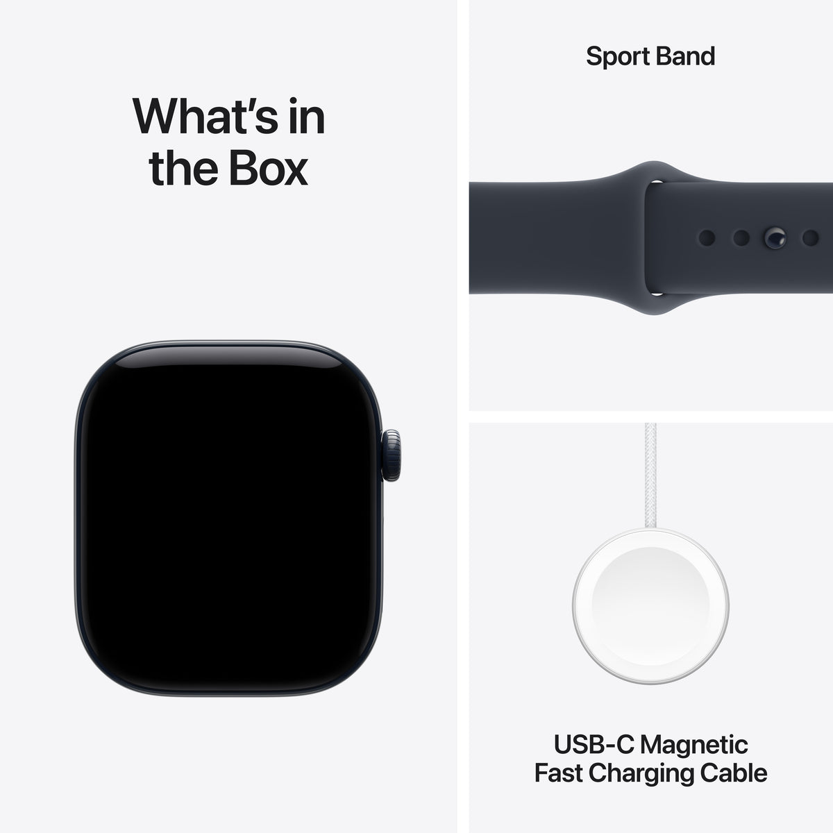 Apple Watch Series 12 GPS + Cellular, Boîtier en céramique bleu nuit de 46 mm, Bracelet Sport bleu marine - M/L