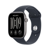 Apple Watch Series 12 (GPS) • 46‐mm kast van Spacegrijs aluminium • Marineblauw sportbandje - S/M
